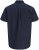 Jack & Jones Henry Slub Short Sleeve Navy - Kauluspaidat - Miesten isot kauluspaidat 2XL – 8XL