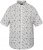 North Latitude 61111 Painettu Pellavainen Lyhythihainen Paita Valkoinen - Kauluspaidat - Miesten isot kauluspaidat 2XL – 8XL