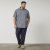 North Latitude 61114 All-Over Painettu Jersey-Paita Laivastonsininen - Kauluspaidat - Miesten isot kauluspaidat 2XL – 8XL