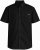Motley Denim Zagreb Lyhythihainen Kauluspaita Musta - Kauluspaidat - Miesten isot kauluspaidat 2XL – 8XL