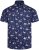 Kam Jeans 6068 Flamingo Short Sleeve Shirt Navy - Kauluspaidat - Miesten isot kauluspaidat 2XL – 8XL
