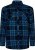 Kam Jeans 6353 Western Check Shirt Navy - Kauluspaidat - Miesten isot kauluspaidat 2XL – 8XL