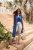 Ulla Popken Tile Laser Print Stretch Fit Jeans Light Light Blue Denim - Naisten farkut ja housut isot koot - 