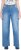Ulla Popken Extra Wide Leg Stretch Fit Jeans Light Blue - Naisten farkut ja housut isot koot - 