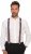 JP1880 Suspenders with Adjustable Length Burgundy Red - Asusteet - 