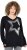 Ulla Popken Sequined Star Rolled Edge Sweater Black - Naisten hupparit ja collegepaidat isot koot - 