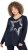 Ulla Popken Sequined Star Rolled Edge Sweater Navy - Naisten hupparit ja collegepaidat isot koot - 