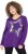 Ulla Popken Sequined Star Rolled Edge Sweater Dark Purple - Naisten hupparit ja collegepaidat isot koot - 