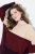 Ulla Popken Cable Knit Block Stripe V-Neck Sweater Dark Ruby - Naisten hupparit ja collegepaidat isot koot - Mukavat collegepaidat, huput ja neuleet