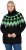 Ulla Popken Neon Alpine Pattern Long Sleeve Turtleneck Sweater Apple Green - Naisten hupparit ja collegepaidat isot koot - 