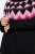 Ulla Popken Neon Alpine Pattern Long Sleeve Turtleneck Sweater Light Pink - Naisten hupparit ja collegepaidat isot koot - Mukavat collegepaidat, huput ja neuleet