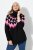 Ulla Popken Neon Alpine Pattern Long Sleeve Turtleneck Sweater Light Pink - Naisten hupparit ja collegepaidat isot koot - Mukavat collegepaidat, huput ja neuleet