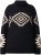 Ulla Popken Aztec Pattern Turtleneck Sweater Black - Naisten hupparit ja collegepaidat isot koot - 