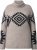 Ulla Popken Aztec Pattern Turtleneck Sweater Pebble Grey - Hupparit ja collegepaidat - 