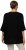 Ulla Popken Oversized 3/4 Sleeve V-Neck Sweater Black - Naisten hupparit ja collegepaidat isot koot - 