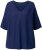 Ulla Popken Oversized 3/4 Sleeve V-Neck Sweater Navy - Naisten hupparit ja collegepaidat isot koot - 