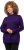 Ulla Popken Long Sleeves Mock Turtleneck Sweater Deep Violet - Naisten hupparit ja collegepaidat isot koot - 