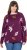 Ulla Popken Eco Cotton Leaf Pattern Long Sleeve Sweater Forest Berry - Hupparit ja collegepaidat - 