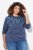 Ulla Popken Sequined Neck Long Sleeve Sweatshirt Ink Blue - Naisten hupparit ja collegepaidat isot koot - Mukavat collegepaidat, huput ja neuleet