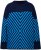 Ulla Popken Graphic Stripe Long Sleeve Turtleneck Sweater Navy - Naisten hupparit ja collegepaidat isot koot - 