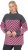 Ulla Popken Graphic Stripe Long Sleeve Turtleneck Sweater Flamingo - Naisten hupparit ja collegepaidat isot koot - 