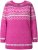 Ulla Popken Norwegian Style Pastel Tone Long Sleeve Sweater Summer Berry - Hupparit ja collegepaidat - 