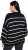 Ulla Popken Oversized Striped Balloon Sleeve Sweater Black - Hupparit ja collegepaidat - 