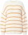 Ulla Popken Oversized Striped Balloon Sleeve Sweater Off-White - Hupparit ja collegepaidat - 