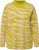Ulla Popken Zebra Print Mock Turtleneck Long Sleeve Sweater Yellow Green - Naisten hupparit ja collegepaidat isot koot - 