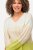 Ulla Popken Block Stripe Long Sleeve V-Neck Sweater Lime Green - Naisten hupparit ja collegepaidat isot koot - Mukavat collegepaidat, huput ja neuleet