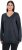 Ulla Popken Soft Fine Knit Pullover V-Neck Sweatshirt Marine - Naisten hupparit ja collegepaidat isot koot - 