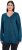 Ulla Popken Casual V-Neck Long Sleeve Sweater Cerulean - Naisten hupparit ja collegepaidat isot koot - 