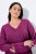 Ulla Popken Soft Fine Knit Pullover V-Neck Sweatshirt Dark Lilac - Naisten hupparit ja collegepaidat isot koot - Mukavat collegepaidat, huput ja neuleet