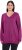 Ulla Popken Casual V-Neck Long Sleeve Sweater Berry - Naisten hupparit ja collegepaidat isot koot - 