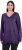 Ulla Popken Casual V-Neck Long Sleeve Sweater Deep Violet - Hupparit ja collegepaidat - 