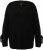 Ulla Popken Lace-Up Cuff Long Sleeve V-Neck Sweater Black - Naisten hupparit ja collegepaidat isot koot - 