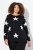 Ulla Popken Glitter Stars Soft Knit Sweater Black - Naisten hupparit ja collegepaidat isot koot - Mukavat collegepaidat, huput ja neuleet