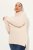Ulla Popken Turtleneck Ribbed Trim Long Sleeve Sweater Nature Melange - Naisten hupparit ja collegepaidat isot koot - Mukavat collegepaidat, huput ja neuleet