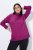 Ulla Popken Turtleneck Ribbed Trim Long Sleeve Sweater Berry - Naisten hupparit ja collegepaidat isot koot - Mukavat collegepaidat, huput ja neuleet