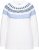 Ulla Popken Norwegian-Inspired Long Sleeve Knit Sweater Snow White - Naisten hupparit ja collegepaidat isot koot - 