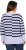 Ulla Popken Split Stripe Long Sleeve V-Neck Sweater Blue Grey - Naisten hupparit ja collegepaidat isot koot - 