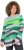 Ulla Popken Landscape Stripe Sweater Moss Green - Naisten hupparit ja collegepaidat isot koot - 