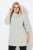 Ulla Popken Space Yarn Oversized Turtleneck Sweater Light Grey Melange - Naisten hupparit ja collegepaidat isot koot - Mukavat collegepaidat, huput ja neuleet
