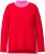 Ulla Popken Color Block Long Sleeve Sweater Lychee - Naisten hupparit ja collegepaidat isot koot - 