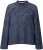 Ulla Popken Striped Wool Blend Turtleneck Sweater Ink Blue - Naisten hupparit ja collegepaidat isot koot - 