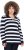 Ulla Popken Striped Polo Collar Long Sleeve Sweater Navy - Naisten hupparit ja collegepaidat isot koot - 