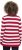 Ulla Popken Striped Polo Collar Long Sleeve Sweater Ruby Red - Naisten hupparit ja collegepaidat isot koot - 