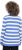 Ulla Popken Striped Polo Collar Long Sleeve Sweater Aegean Blue - Hupparit ja collegepaidat - 