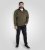 D555 Leicester 2 Quarter Neck Fleece Sweatshirt Khaki - Hupparit ja collegepaidat - Miesten hupparit ja collegepaidat isot koot