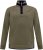 D555 Leicester 2 Quarter Neck Fleece Sweatshirt Khaki - Hupparit ja collegepaidat - Miesten hupparit ja collegepaidat isot koot